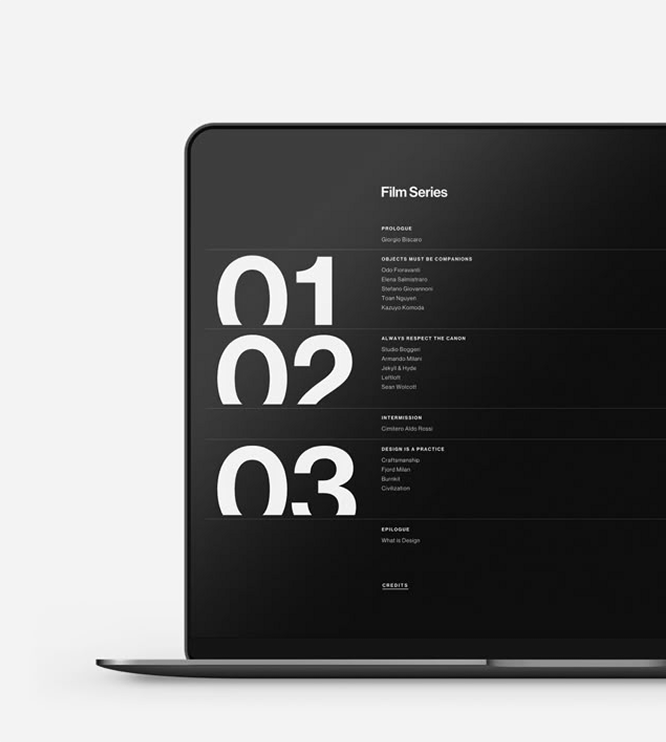 Film Series project on laptop